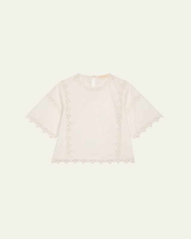 Kai Embroidered Short-Sleeve Top